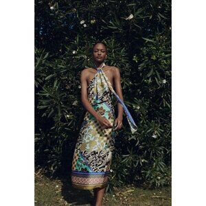 Zara Multicolor Halter Neck Midi Dress